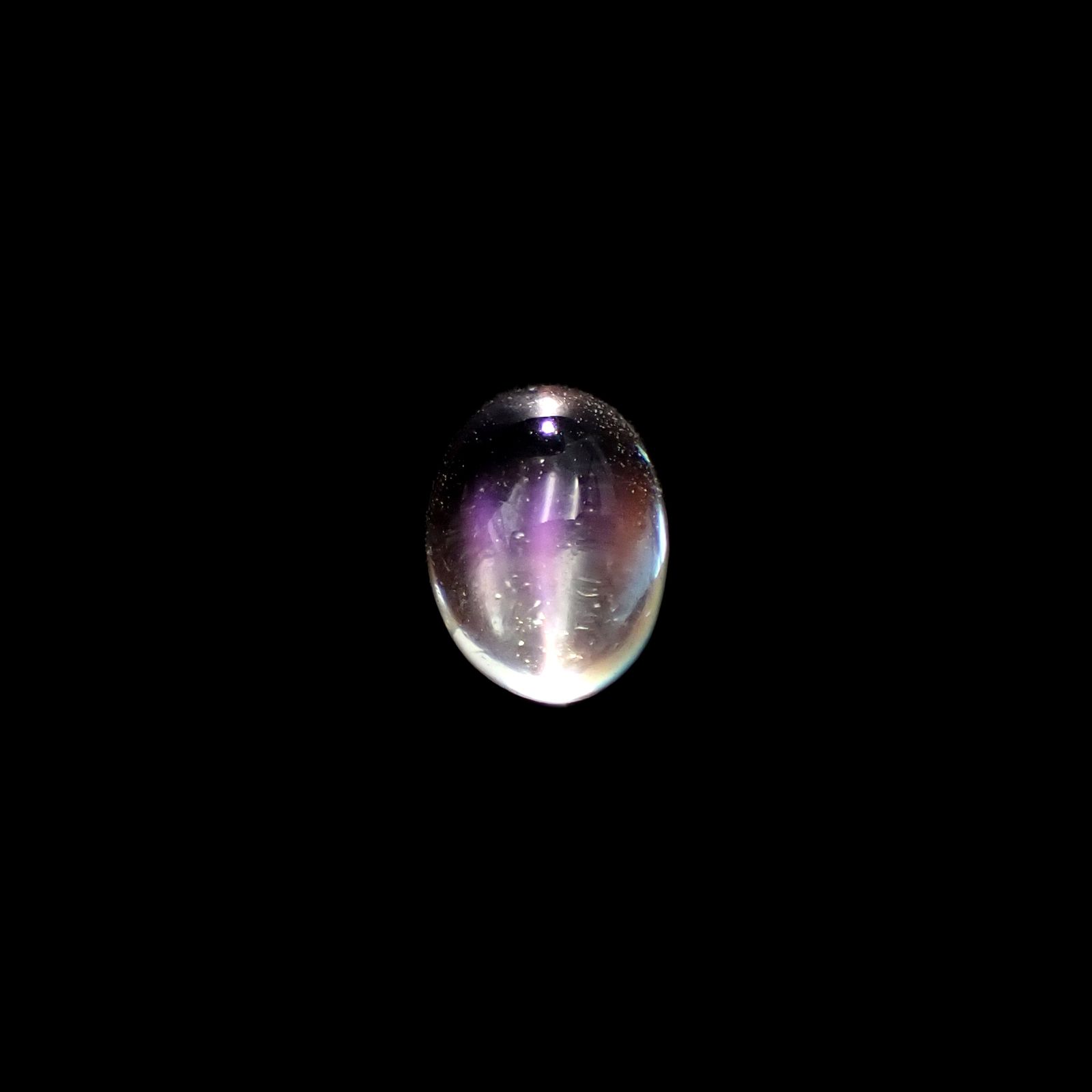 レインボームーンストーン(宝石名アンデシン)インド・タミルナードゥ州産 0.73ct 識別済[240828623]6.3x4.7mm前後