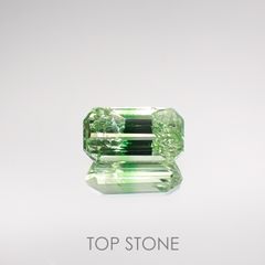 バイカラーツァボライト(宝石名グリーン グロッシュラー・ガーネット) タンザニア産 0.71ct 識別済[210711573]6.6×3.5mm前後