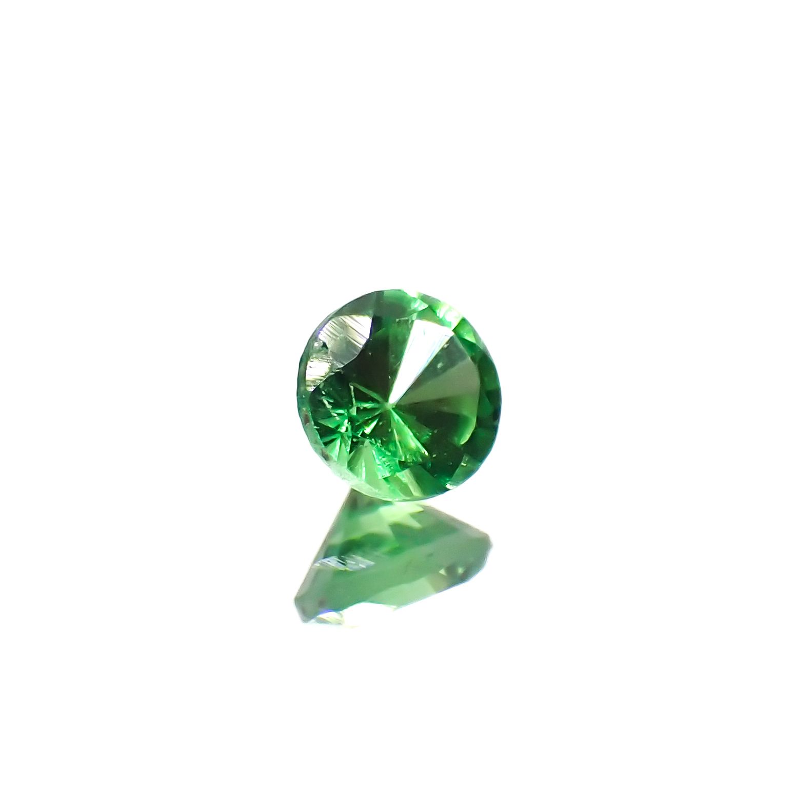 ツァボライト(宝石名グリーン グロッシュラー・ガーネット)タンザニア産 0.15ct 識別済[240226098]3.1x3.1mm前後