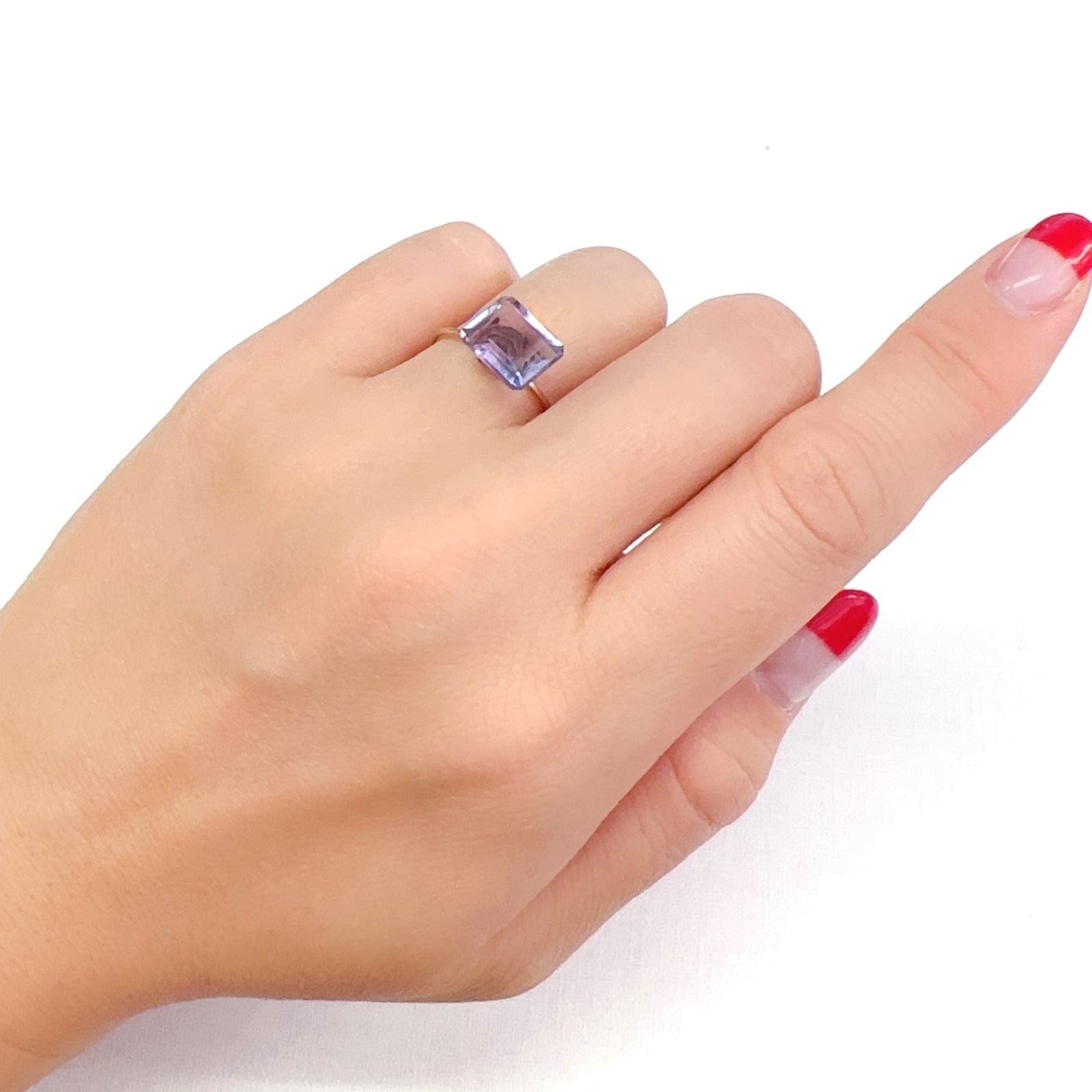 パーティカラーフローライト フルオレッセンス ブラジル産 3.44ct[230823269]10x7.9mm前後