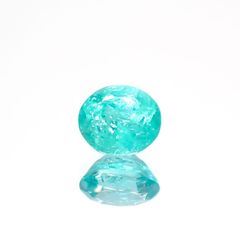パライバトルマリン(宝石名トルマリン/別名パライバ・トルマリン)ブラジル・キントス鉱山産 0.33ct 識別済[230119872]4.5x3.8mm前後