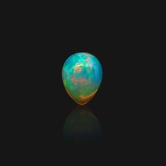 エチオピアオパール(宝石名オパール)エチオピア産 1.582ct ソ付(彩珠)[230722910]8.7x6.9mm前後