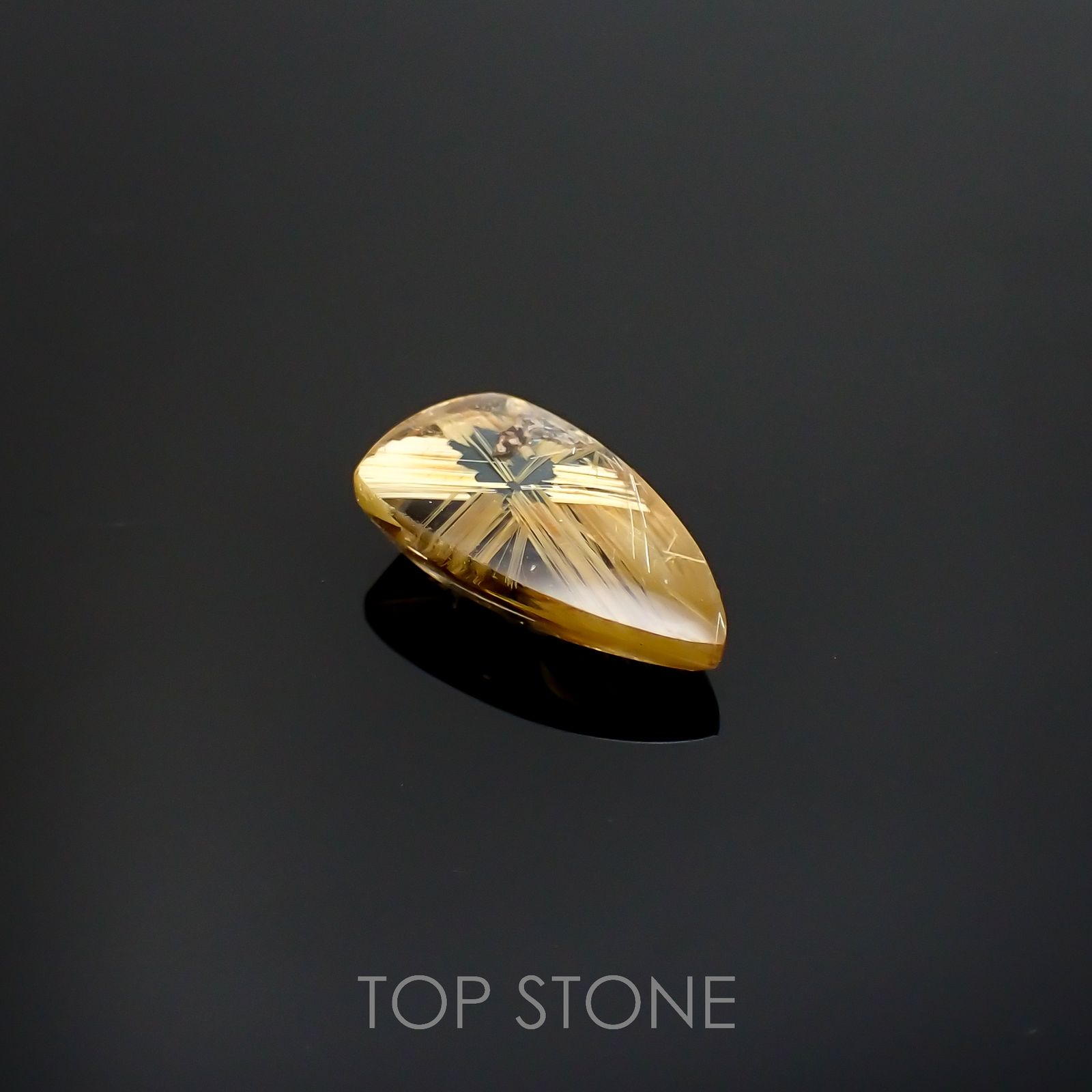 太陽タイチンルチルクォーツ ブラジル産 4.61ct[220716735]15.9x8.8mm前後