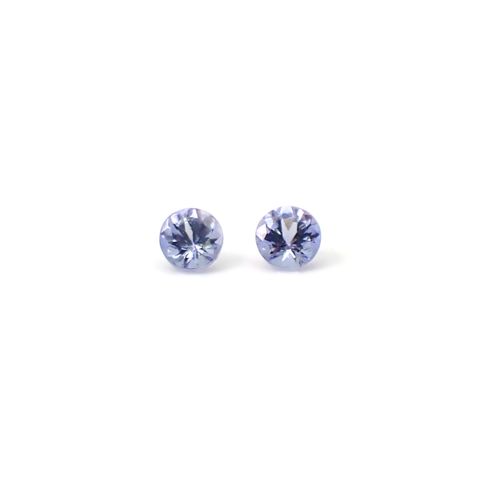 ◇ペアセット◇タンザナイト タンザニア産 0.25ct(2pcs合計) / 2.9-3.0x2.9-3.0mm前後 [251231484]