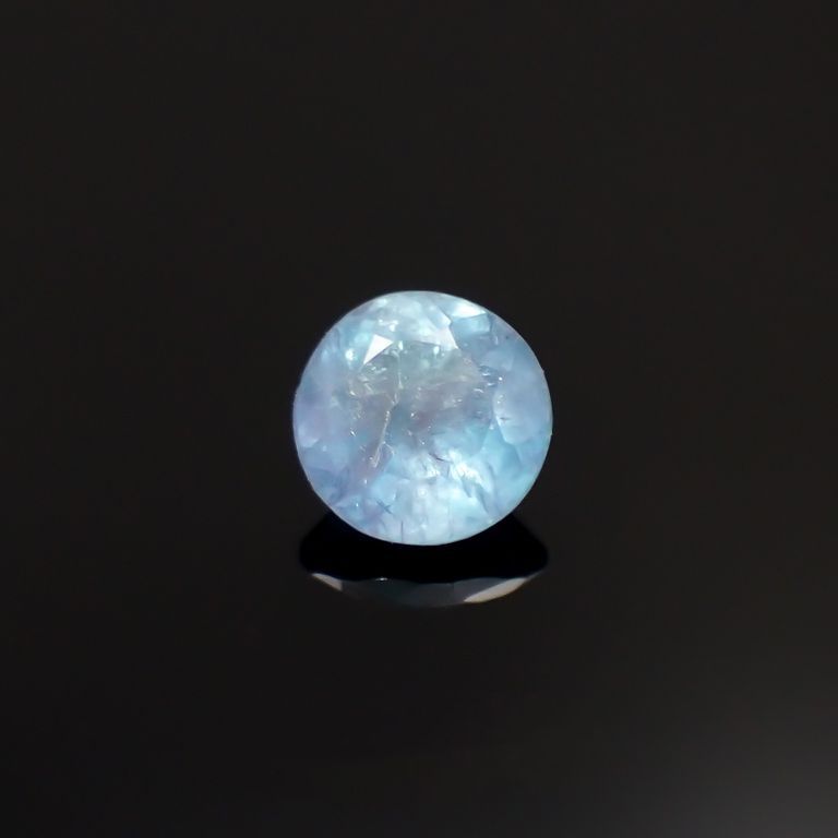 バイカラーパライバトルマリン 非加熱 ブラジル・バターリャ鉱山産 0.40ct[230220472]4.7x4.7mm前後