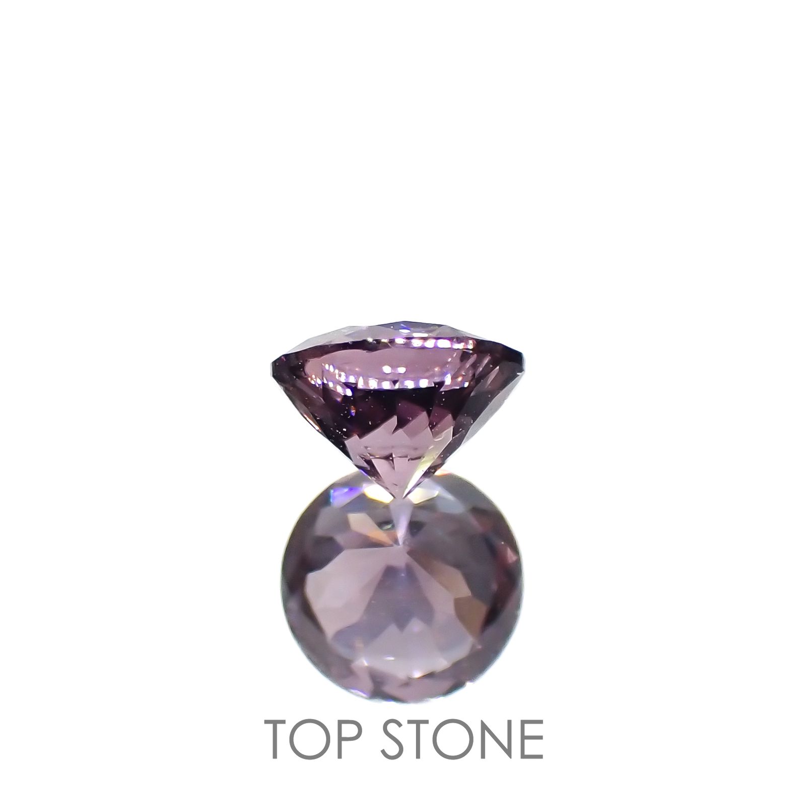 ラベンダーピンクスピネル(宝石名スピネル)ビルマ/マダガスカル産 0.40ct 識別済[220917596]4.5x4.5mm前後