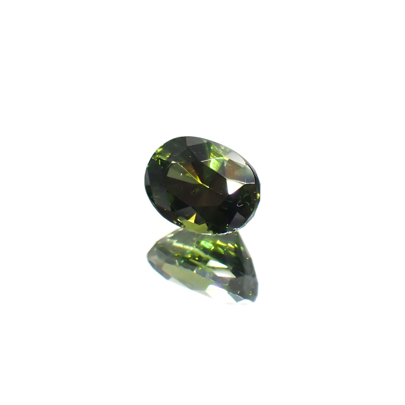 グリーンジルコン(宝石名ジルコン)スリランカ/カンボジア産 1.19ct 識別済[220114897]6.7x4.8mm前後