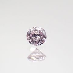 ピンクダイヤモンド(宝石名ダイヤモンド) I-1 / FANCY LIGHT PINK PURPLE 0.082ct ソ付(CGL)[210812228]2.6×2.7mm前後