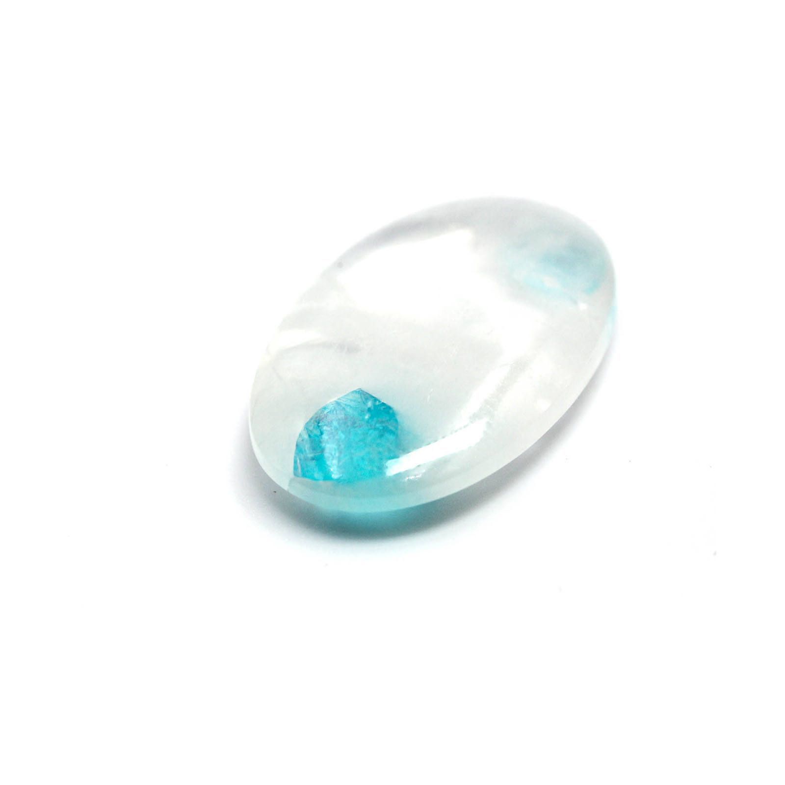 パライバトルマリンインクォーツ ブラジル産 ルース 7.98ct[20062786]19.9×13.1mm前後