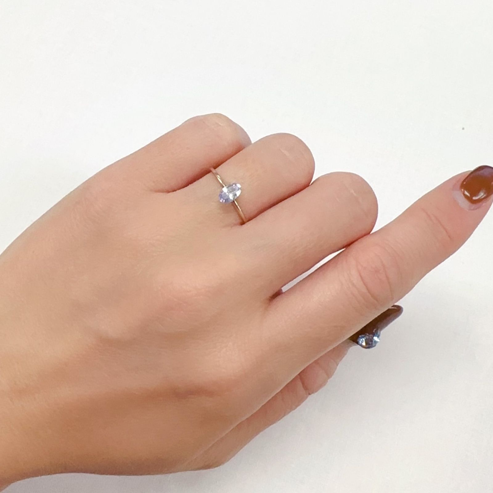 ラベンダーゾイサイト(宝石名ゾイサイト)タンザニア産 0.39ct 識別済[231124103]6x3.8mm前後