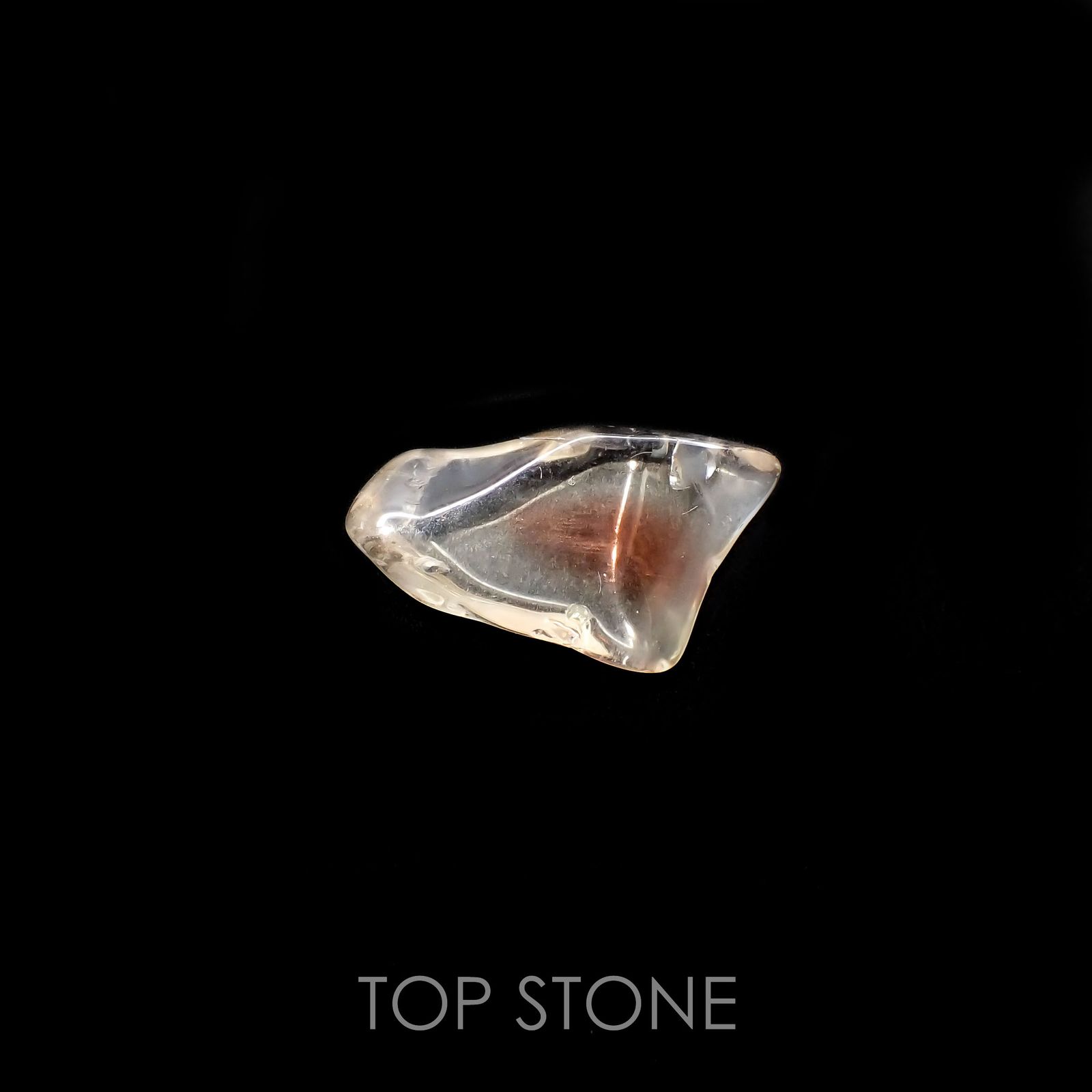 オレゴンサンストーン 原石スライス磨き アメリカ・オレゴン州産 5.72ct[220918004]19.4x10.7mm前後