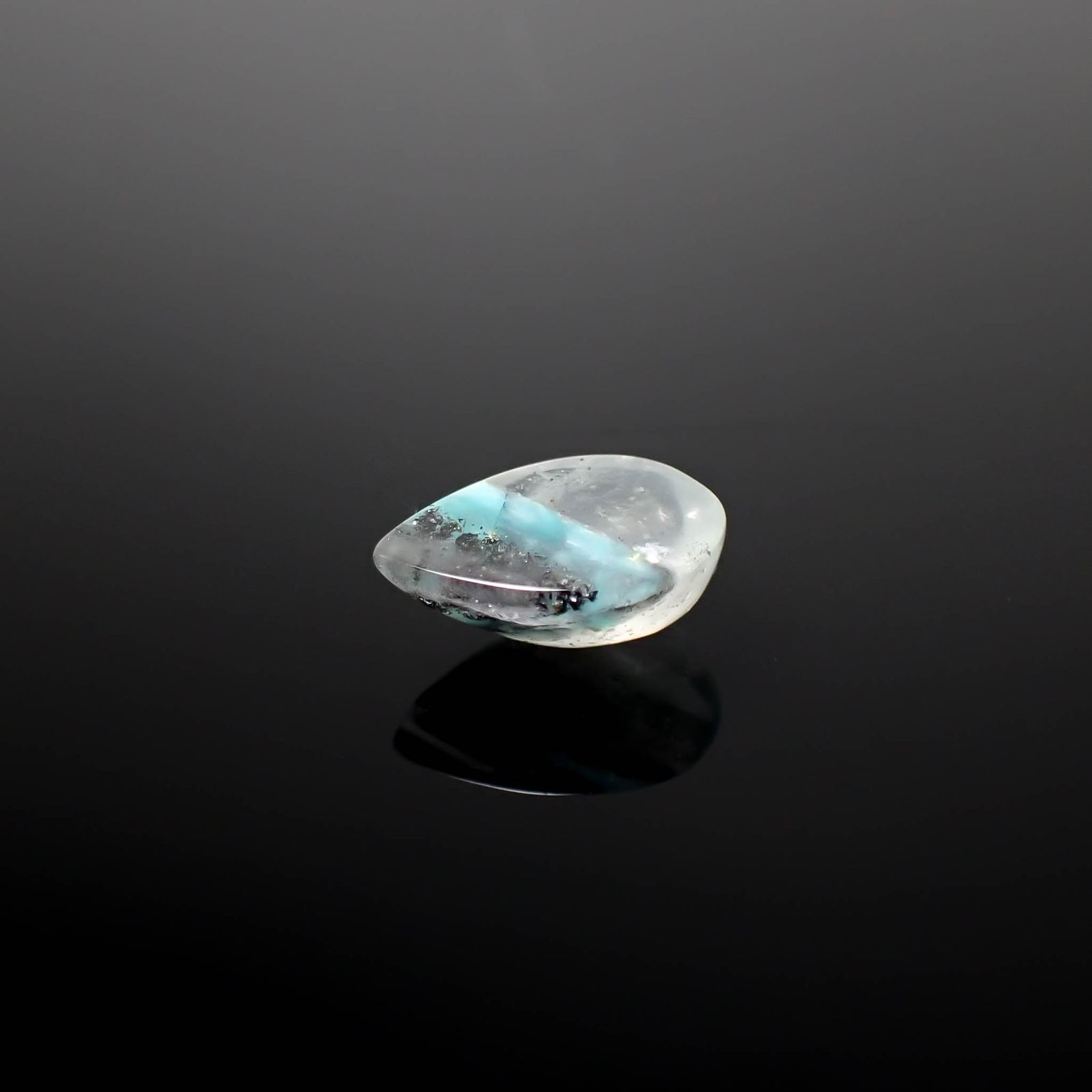 アホイトインクォーツ 南アフリカ・メッシーナ鉱山産 3.72ct [241029315]13.2x9.1mm前後