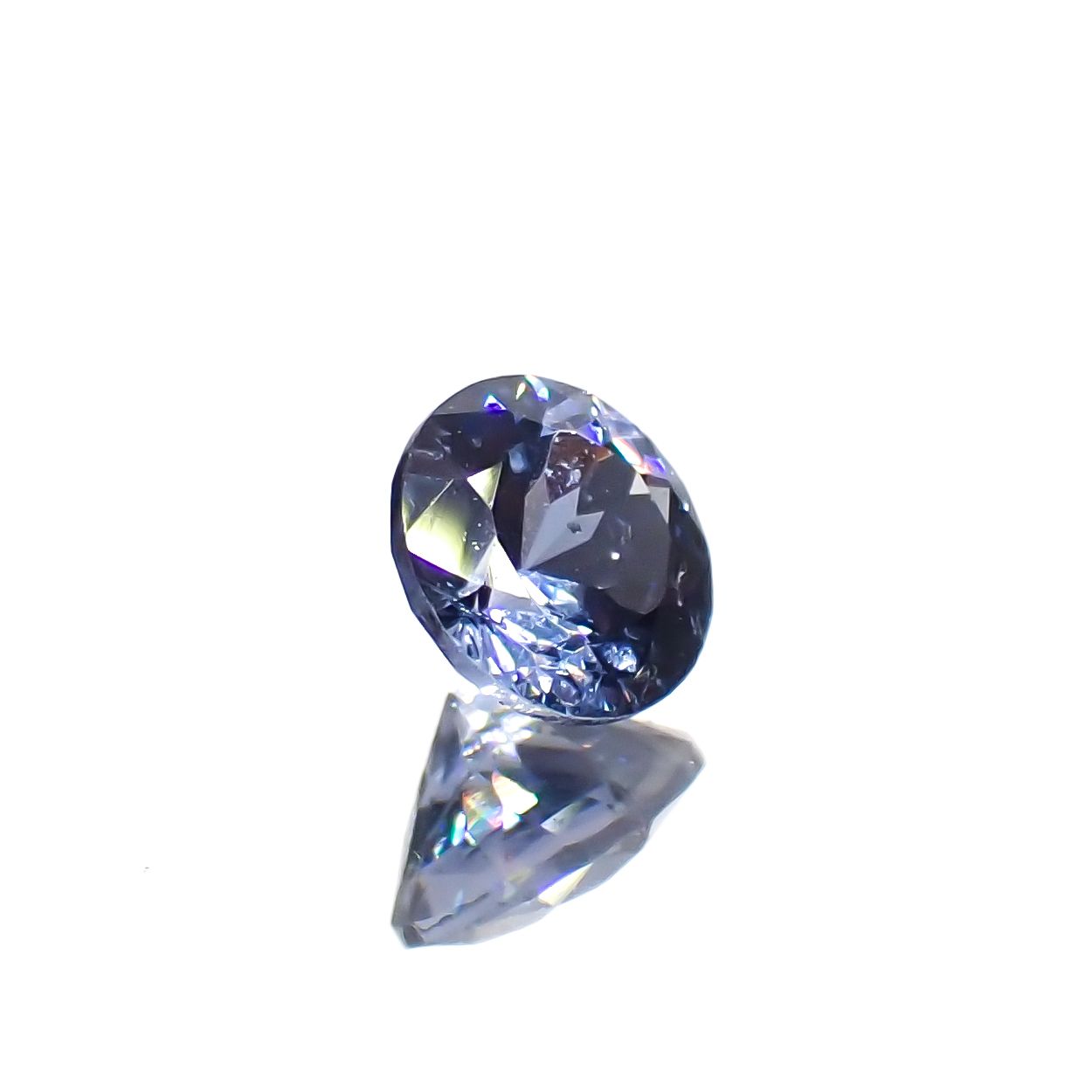 グレイッシュブルースピネル(宝石名スピネル)ビルマ/マダガスカル産 0.33ct[230722674]4.2x4.2mm前後