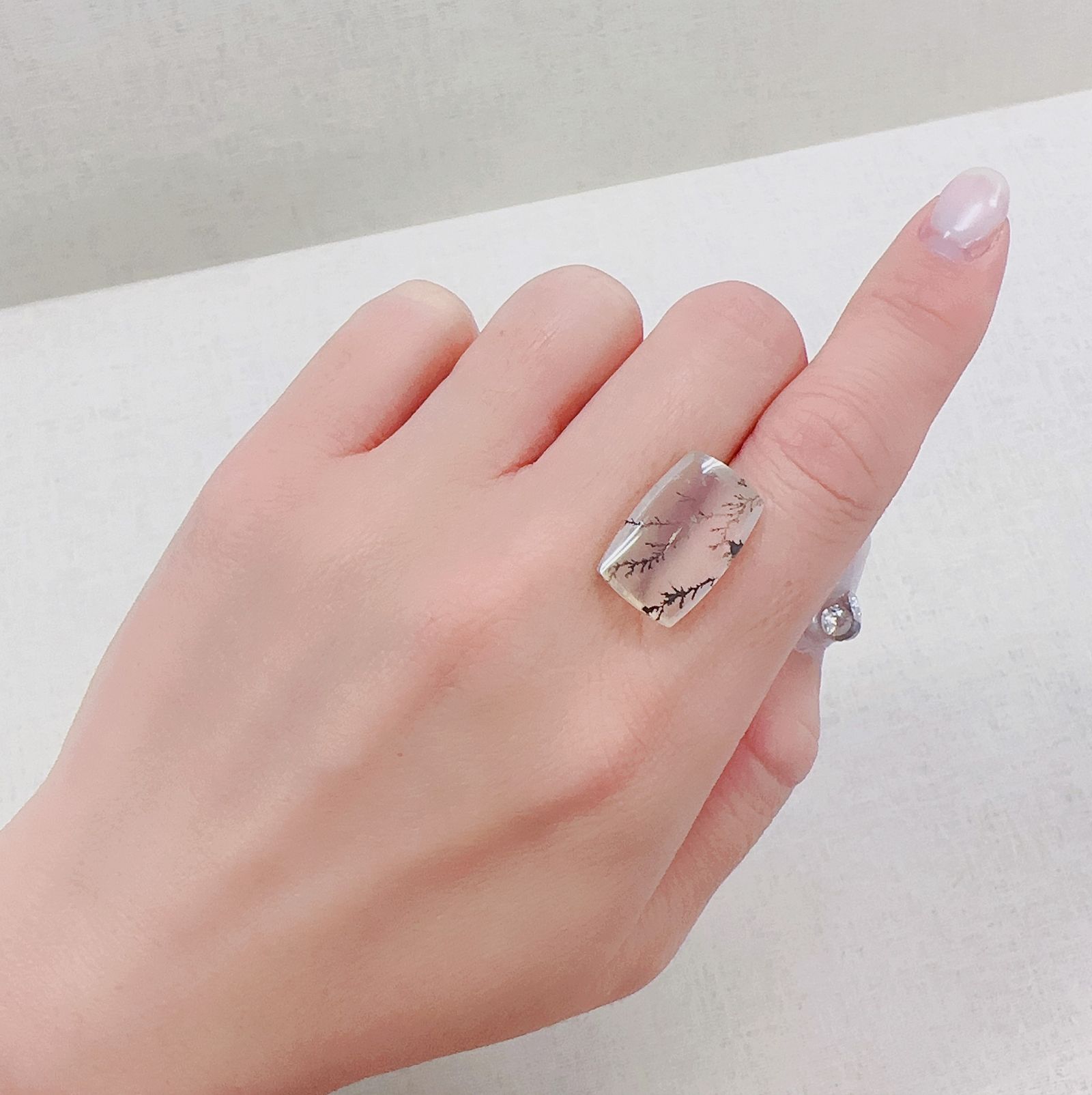 デンドリチッククォーツ ブラジル産 9.57ct[230421737]18.6x11.9mm前後