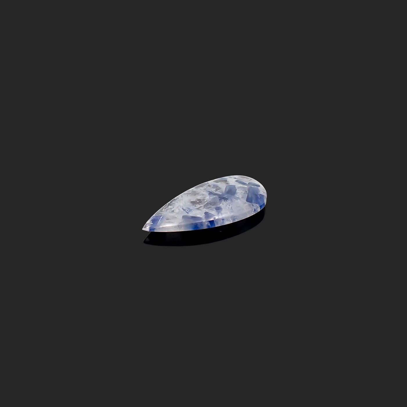 カイヤナイトインクォーツ ブラジル産 14.18ct[230421613]31x14.3mm前後