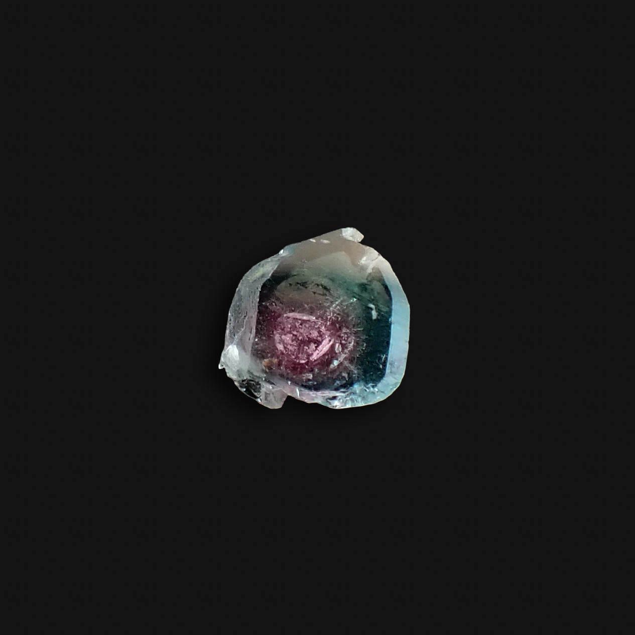 ウォーターメロントルマリン 原石スライス アフガニスタン産 1.65ct [250430215]7.6x7.1mm前後