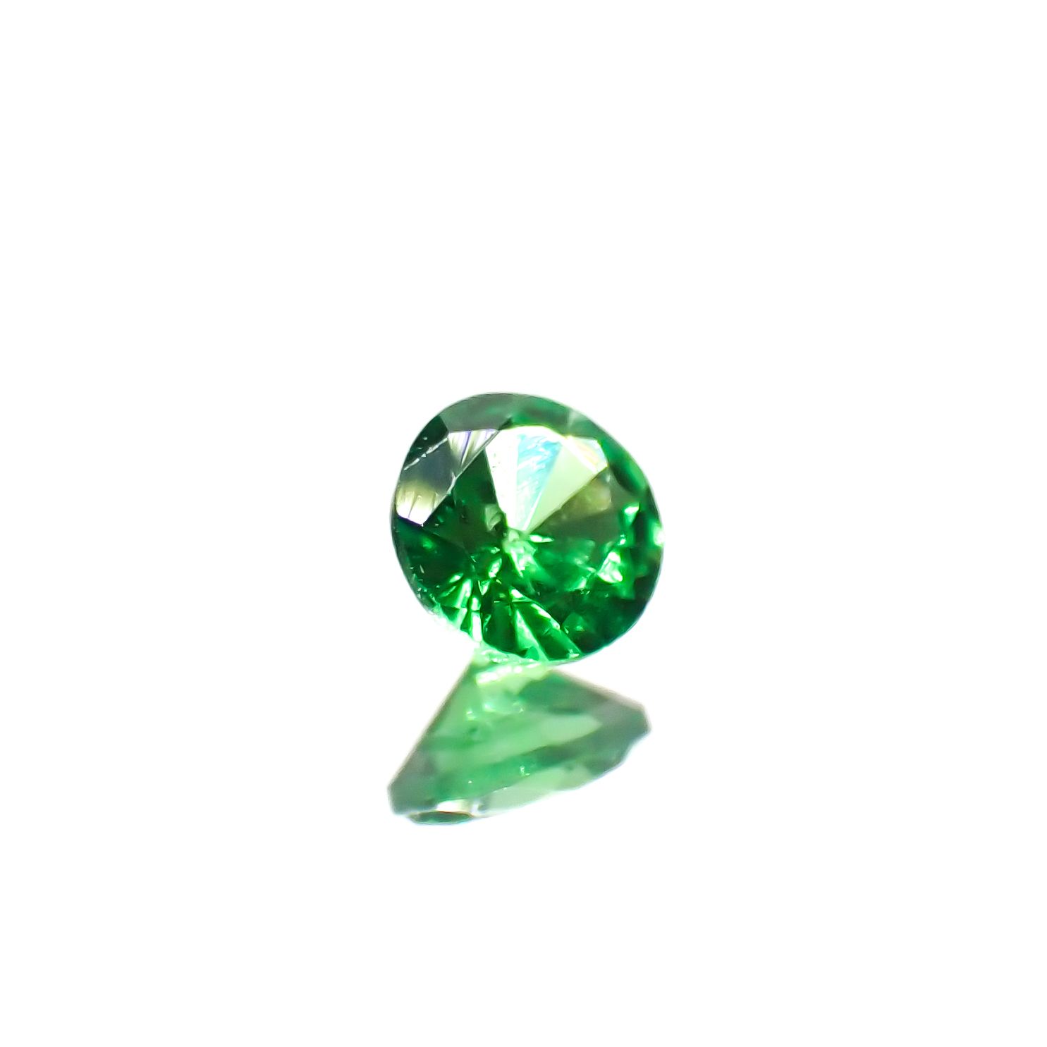 ツァボライト(宝石名グリーン グロッシュラー・ガーネット)タンザニア産 0.12ct 識別済[240226091]3x3mm前後