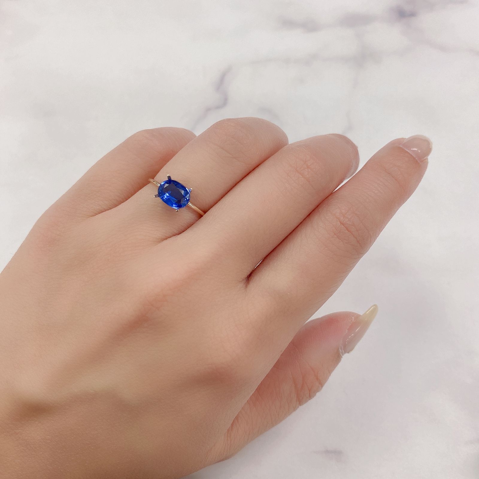 カイヤナイト(宝石名カイヤナイト) ネパール産 1.38ct 識別済[20063056]7.8×5.9mm前後