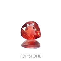 レッドラブラドライト(宝石名ラブラドライト)エチオピア産 0.35ct 識別済[221018268]4.8x4.6mm前後