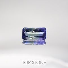 パーティカラータンザナイト(宝石名パーティカラード・ゾイサイト) タンザニア産 2.022ct ソ付(彩珠)[210711661]10×5.3mm前後