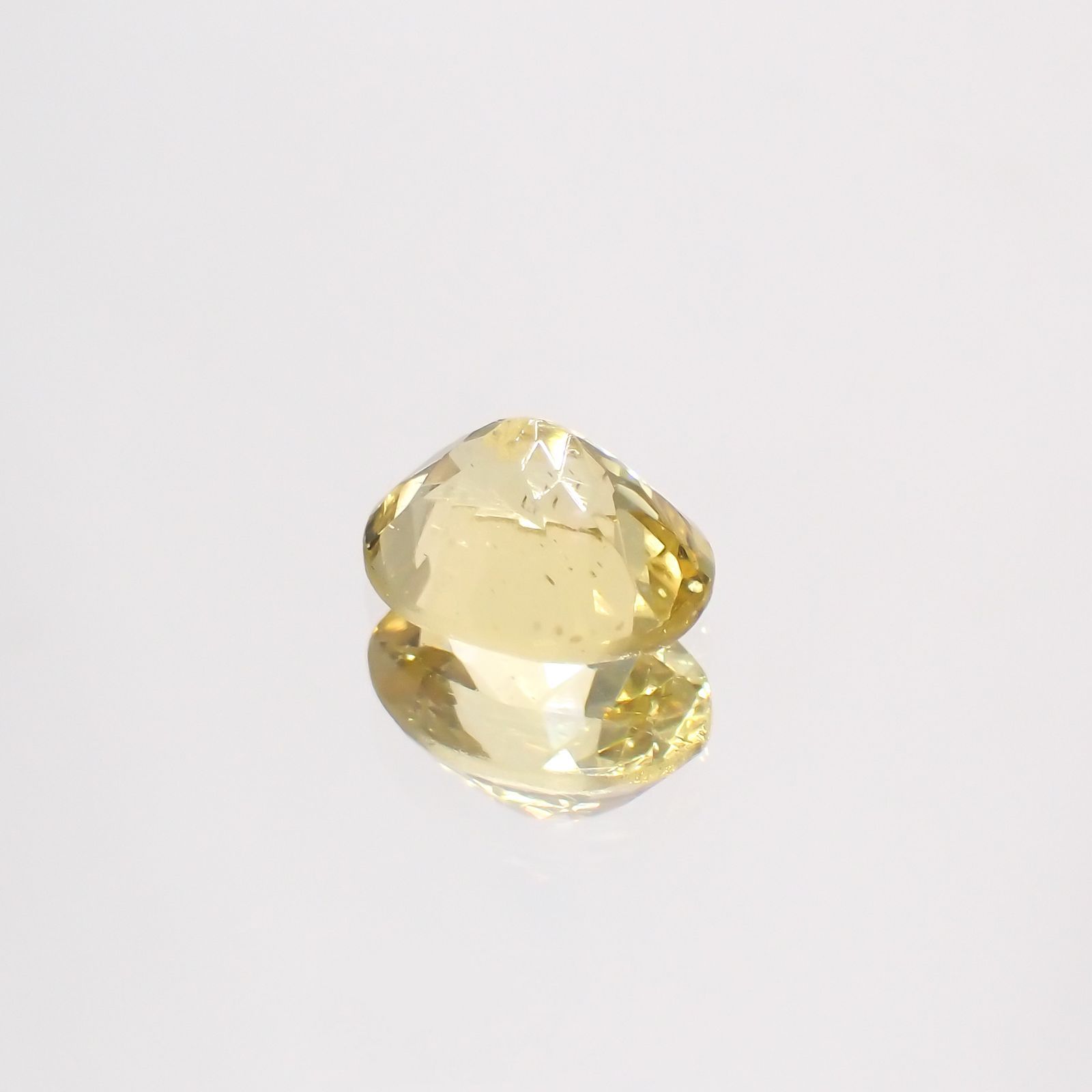 レモンイエローアパタイト(宝石名アパタイト) メキシコ産 1.25ct 識別済[210913227]7.8×6mm前後