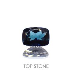 インディゴライト(宝石名ブルー・トルマリン/別名インディゴライト) ブラジル産 1.184ct ソ付(彩珠)[21049461]7.6×5.6mm前後