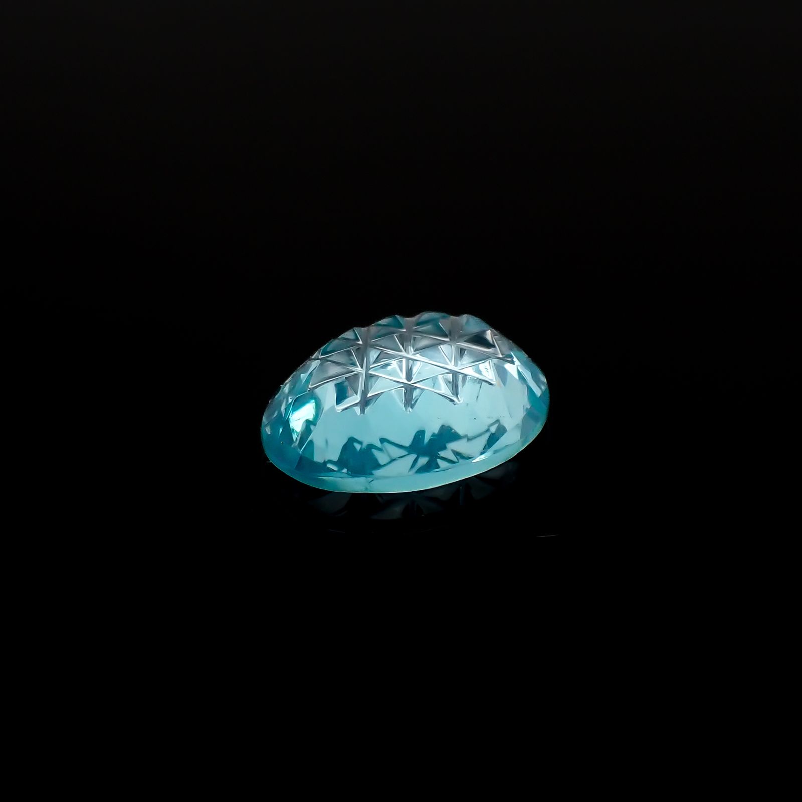 ◇甲州貴石切子Plus Three◇アパタイト カード付き(宝石名アパタイト)ブラジル産 2.13ct 識別済[230321261]10.1x7.9mm前後