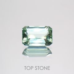 ミントトルマリン(宝石名グリーン・トルマリン) ルワンダ産 1.447ct ソ付(彩珠)[211013632]8.3×5.6mm前後