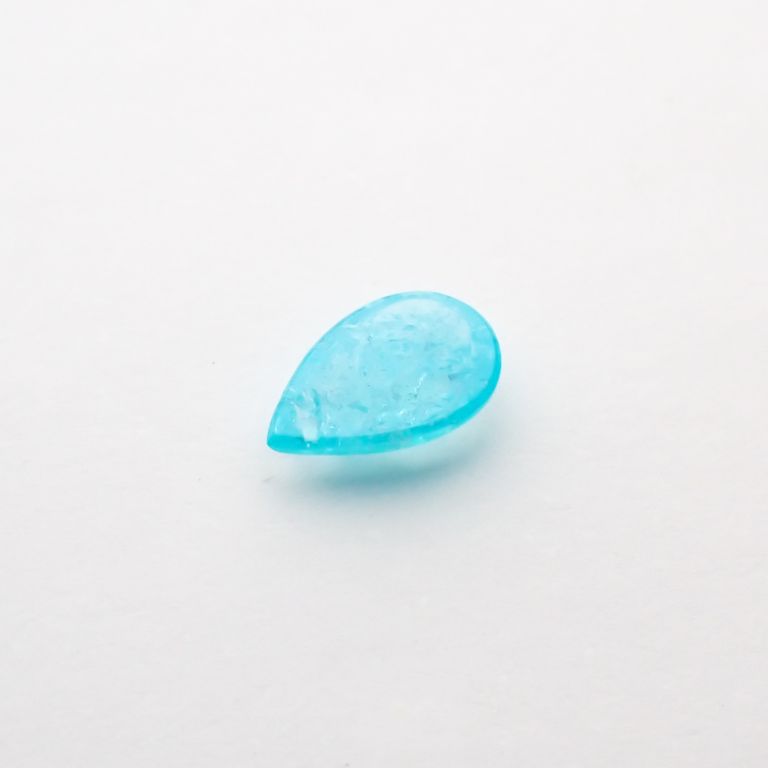 パライバトルマリン(宝石名トルマリン/別名パライバ・トルマリン) ブラジル・キントス鉱山産 0.425ct ソ付(宝貴協)[210711753]6.6×4.4mm前後