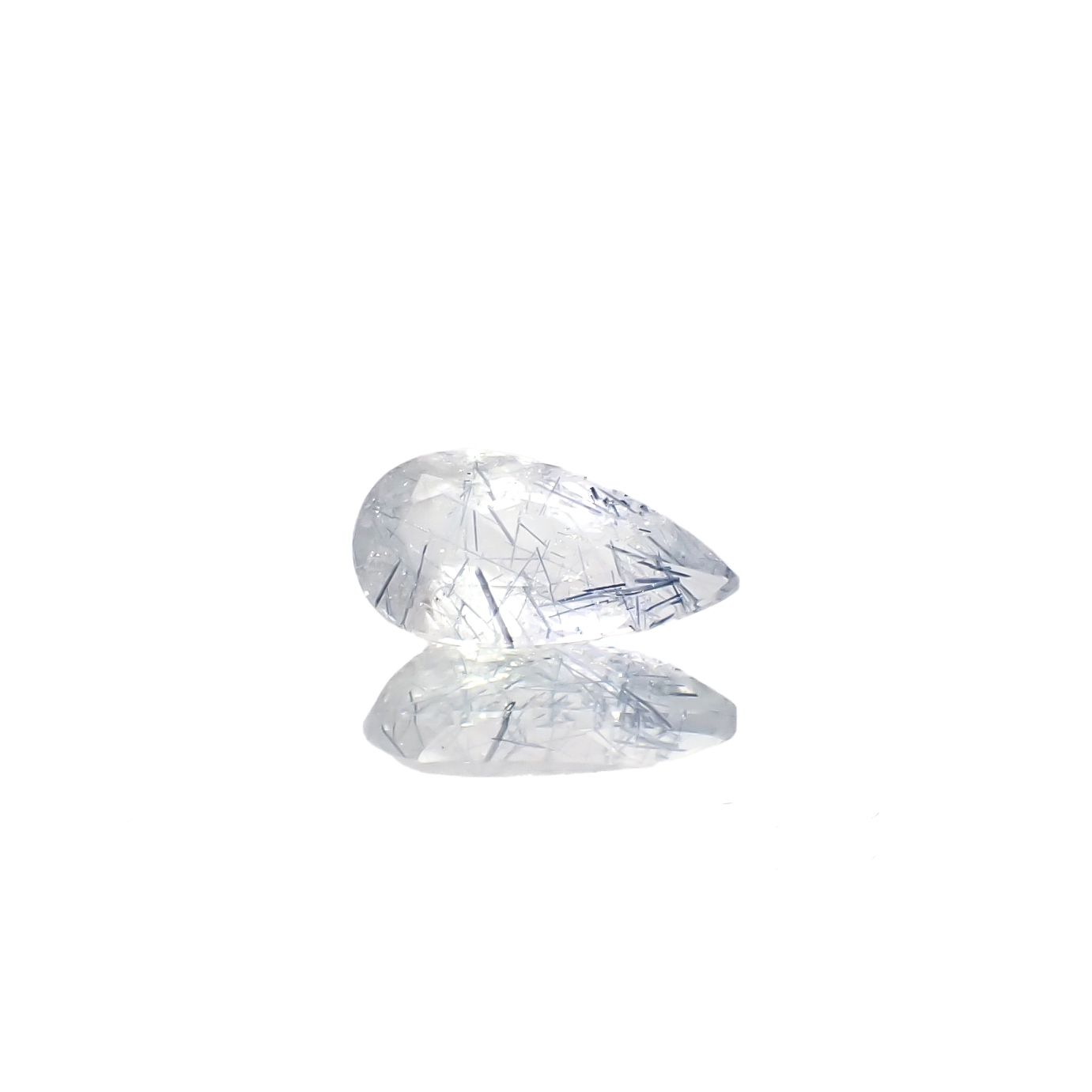 インディゴライトインクォーツ ブラジル産 2.36ct [241229603]13x6.9mm前後