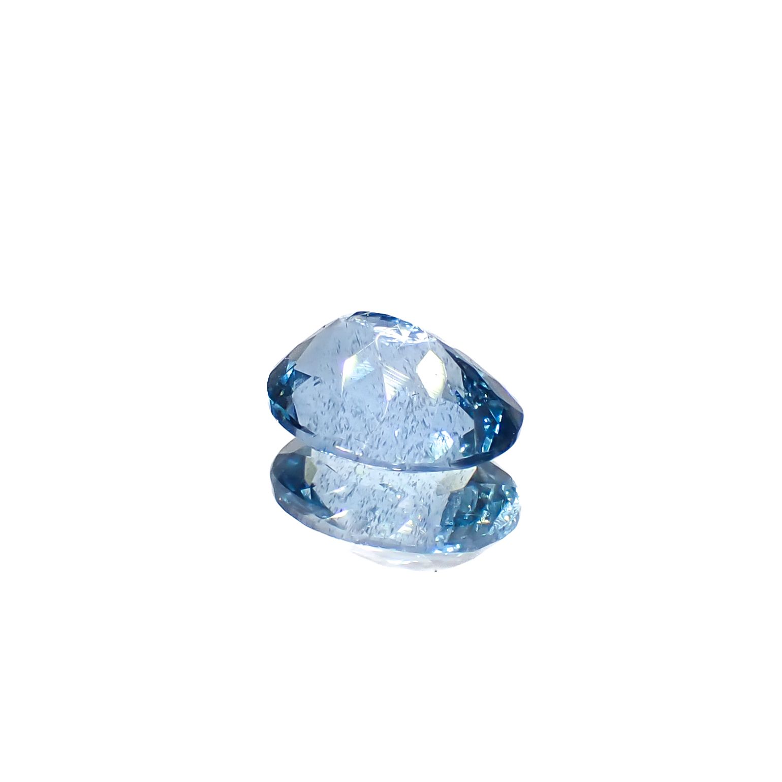 アクアマリン サンタマリアカラー マダガスカル産 1.28ct[240326977]8.4x6.5mm前後