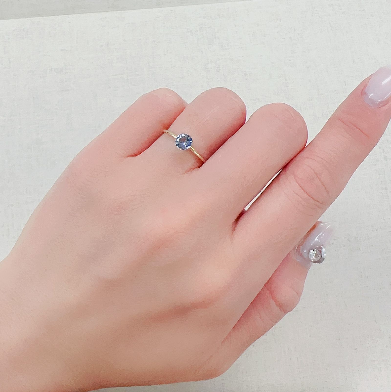 バイカラータンザナイト(宝石名ゾイサイト)タンザニア産 0.46ct 識別済[230421795]5x5mm前後