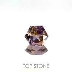 ◇ヘキサゴンカット◇アメトリン ブラジル産 6.41ct[221018593]11x11.3mm前後