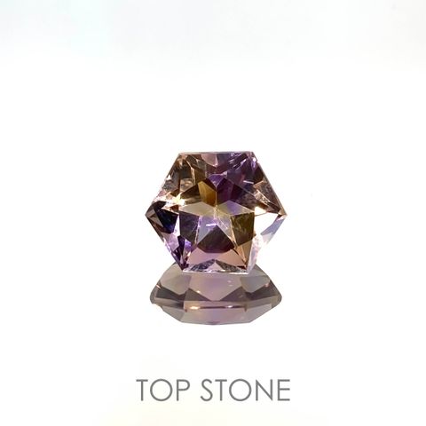 ◇ヘキサゴンカット◇アメトリン ブラジル産 6.41ct[221018593]11x11.3mm前後