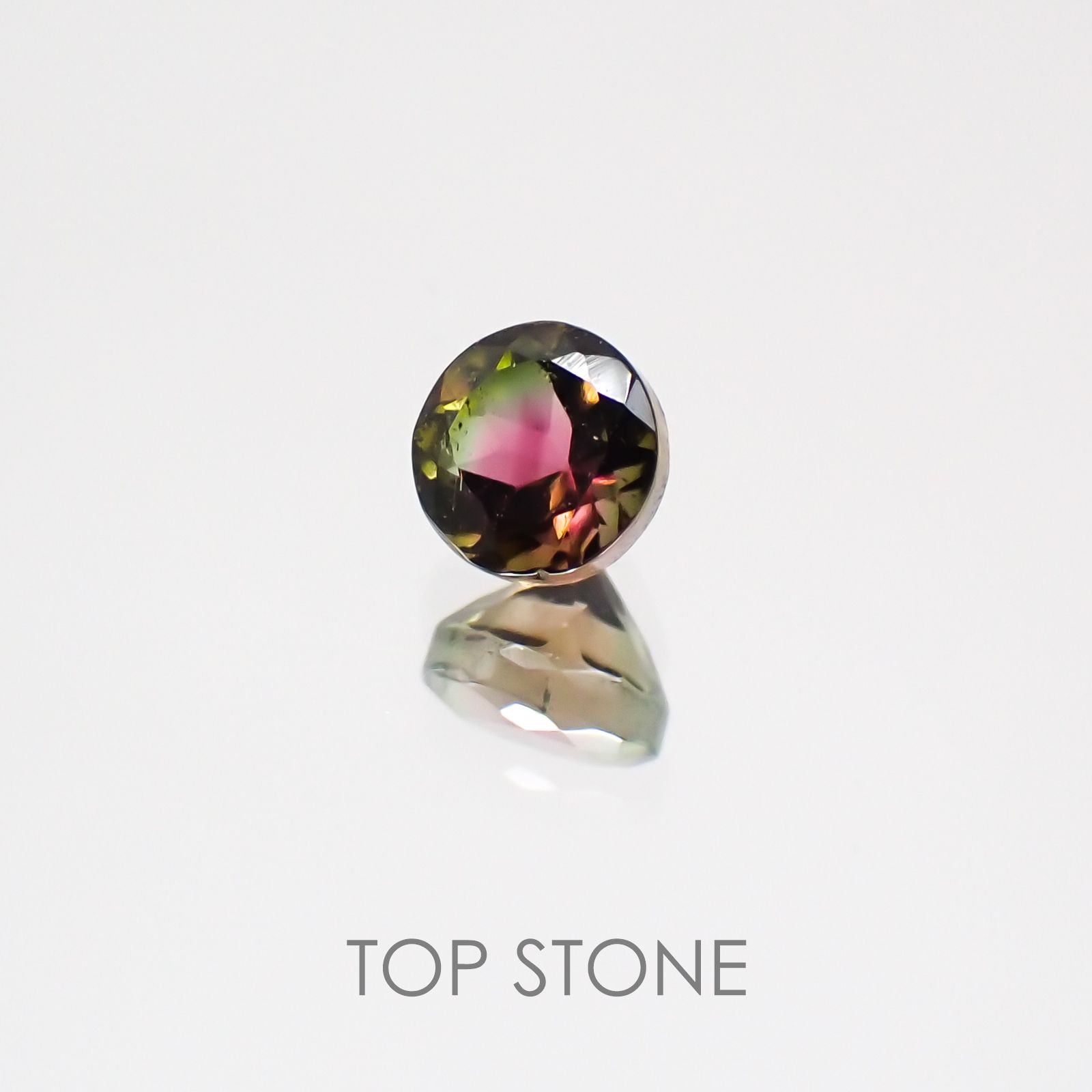バイカラートルマリン ブラジル産 ルース 0.23ct[21049011]3.4×3.4mm前後