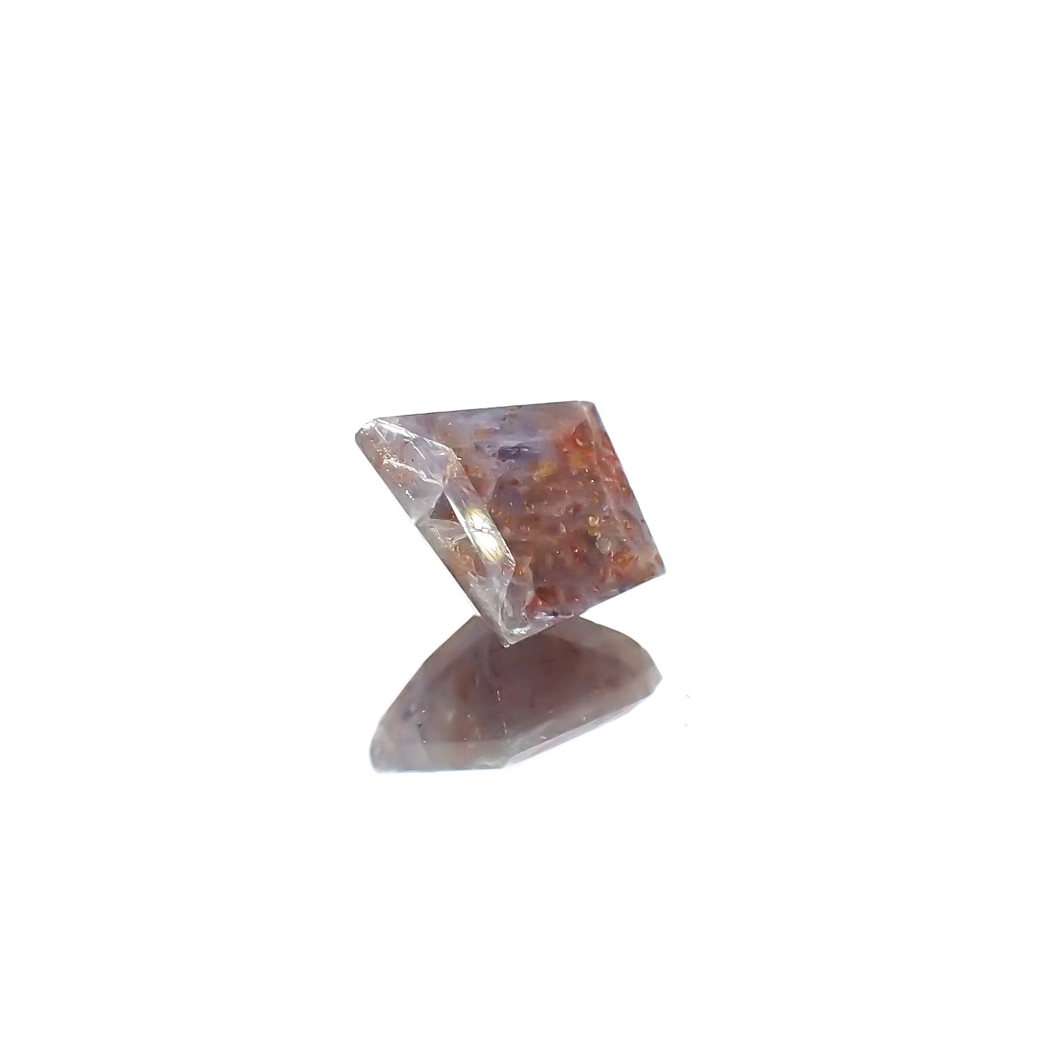 ◇カスタムカット◇ブラッドショットアイオライト インド産 1.35ct[240125389]9.5x7.7mm前後