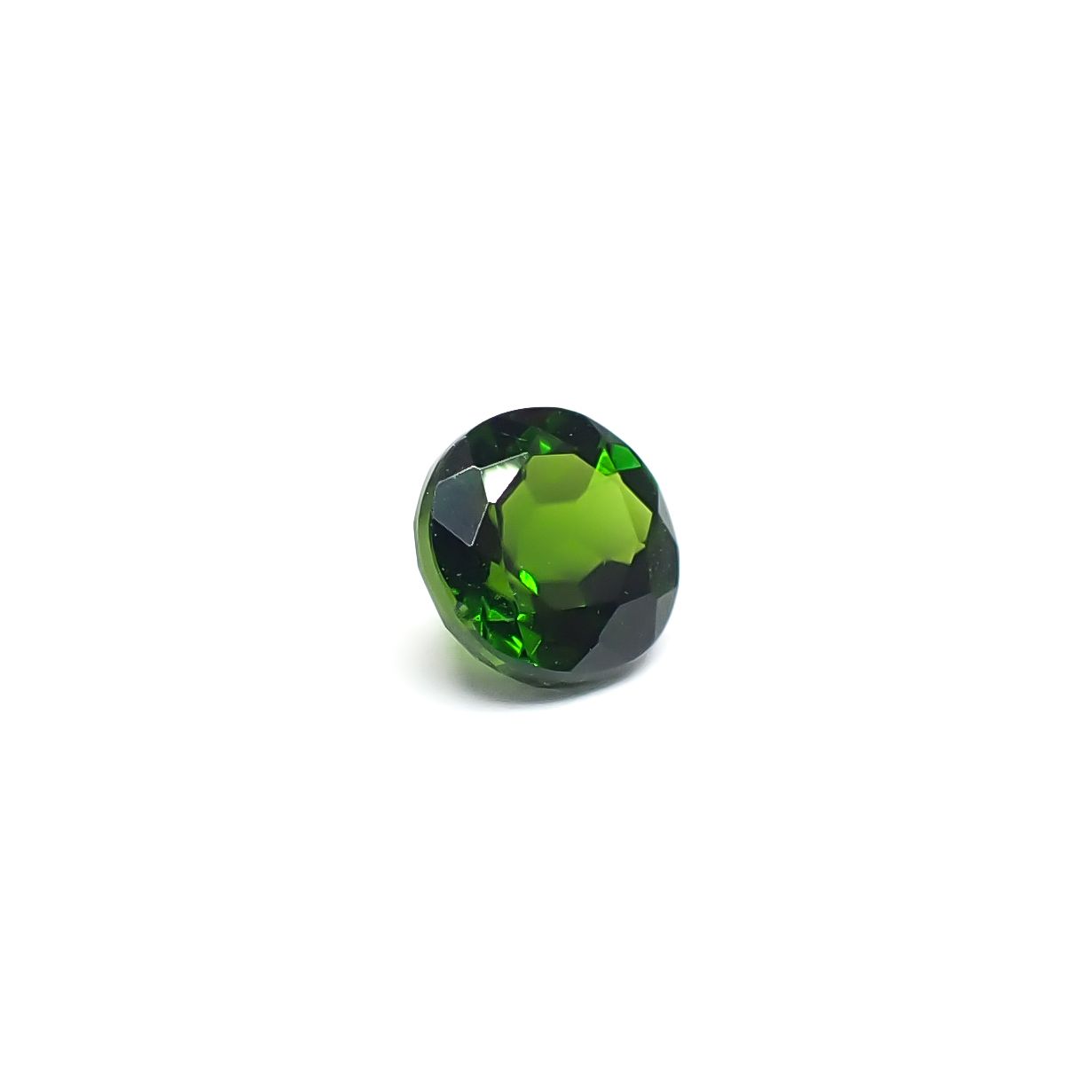 クロムダイオプサイド(宝石名クロム・ダイオプサイド)ロシア産 識別済 0.69ct / 5.3x5.2mm前後 [260432095]