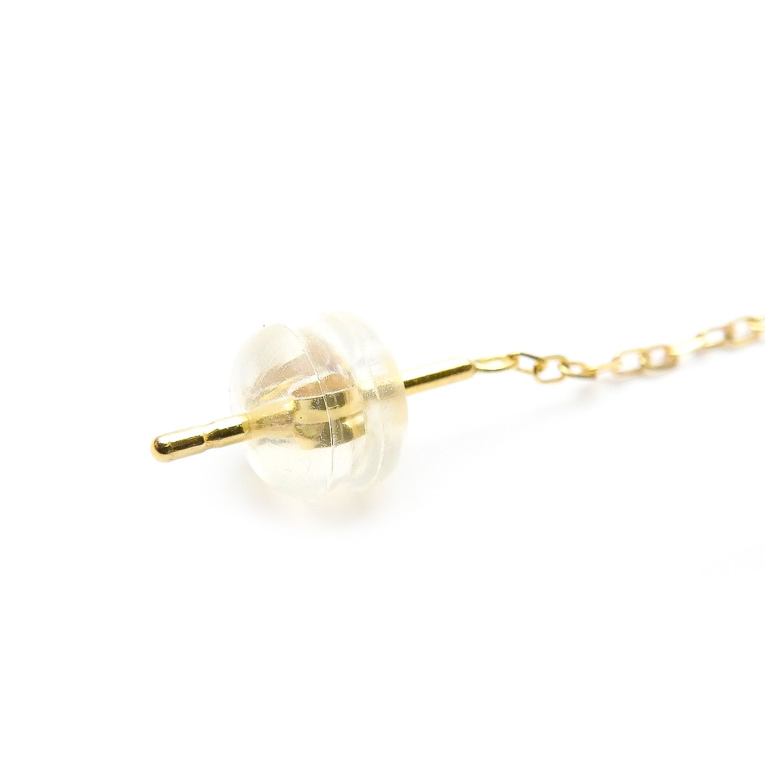 K18 ピアスキャッチ 2個セット[081]5×4mm