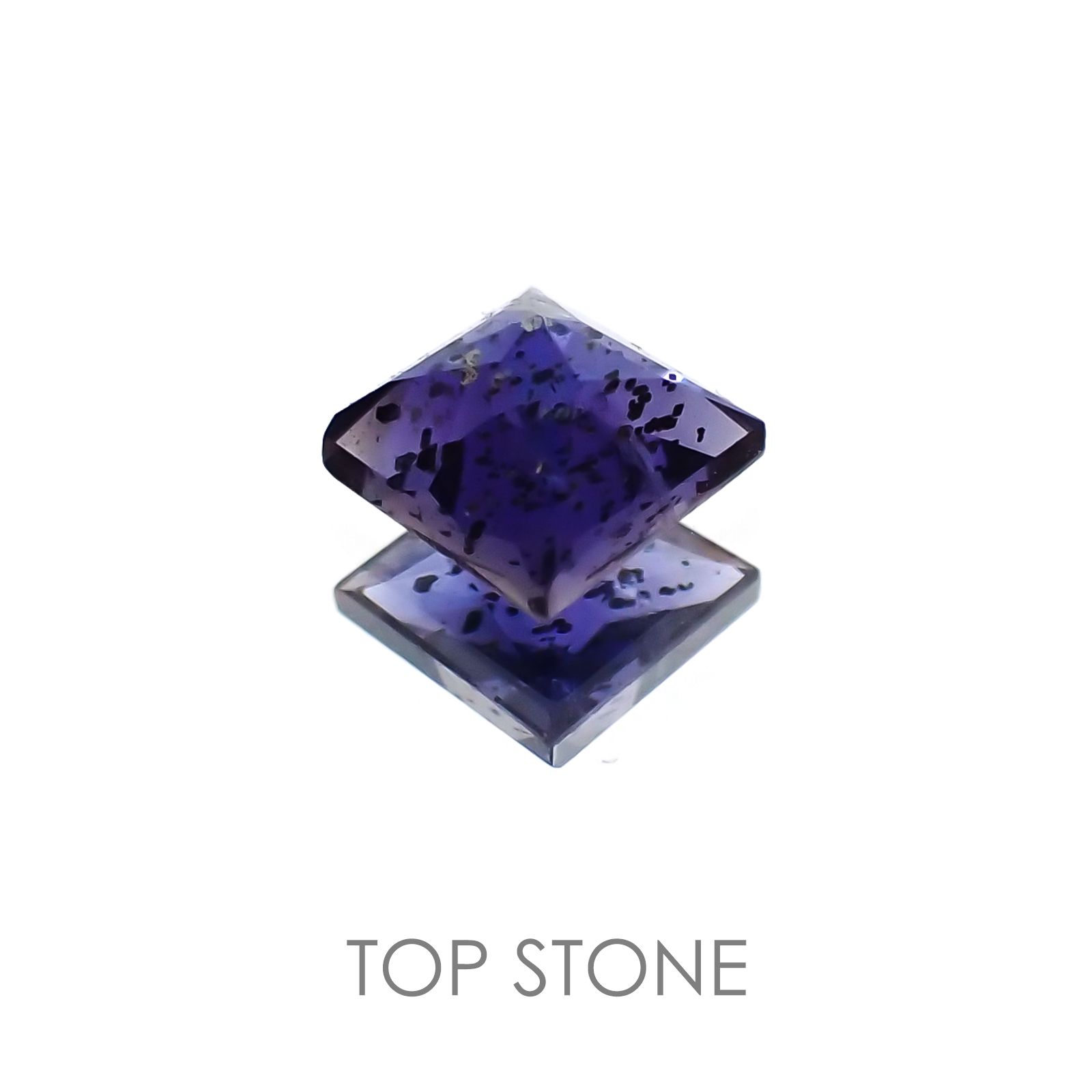 ◇プリンセスカット◇アイオライトサンストーン インド・ブラジル産 ルース 0.3ct[20118178]3.9×3.9mm前後