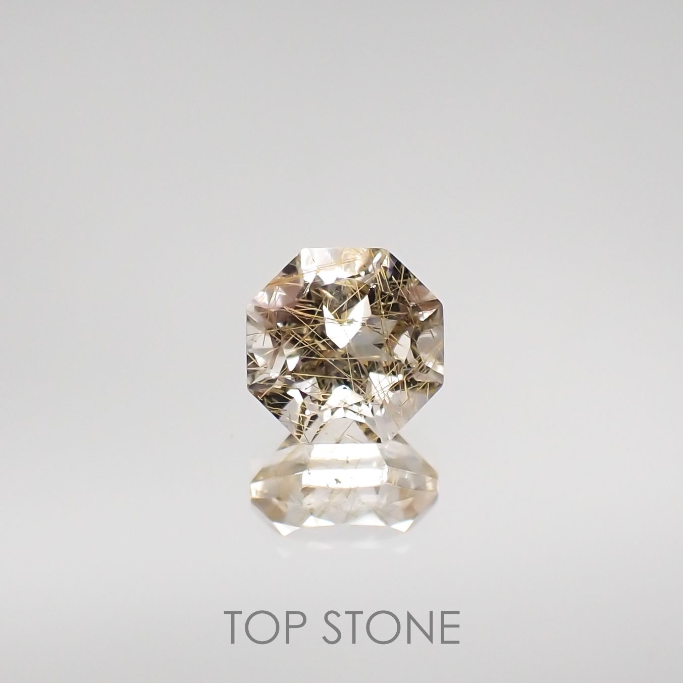 ◇オクタゴンカット◇ルチルクォーツSA ブラジル産 ルース 0.58ct[210611305]5.1×5mm前後