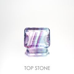バイカラーフローライト ブラジル産 ルース 4.07ct[210913215]10.1×8.1mm前後