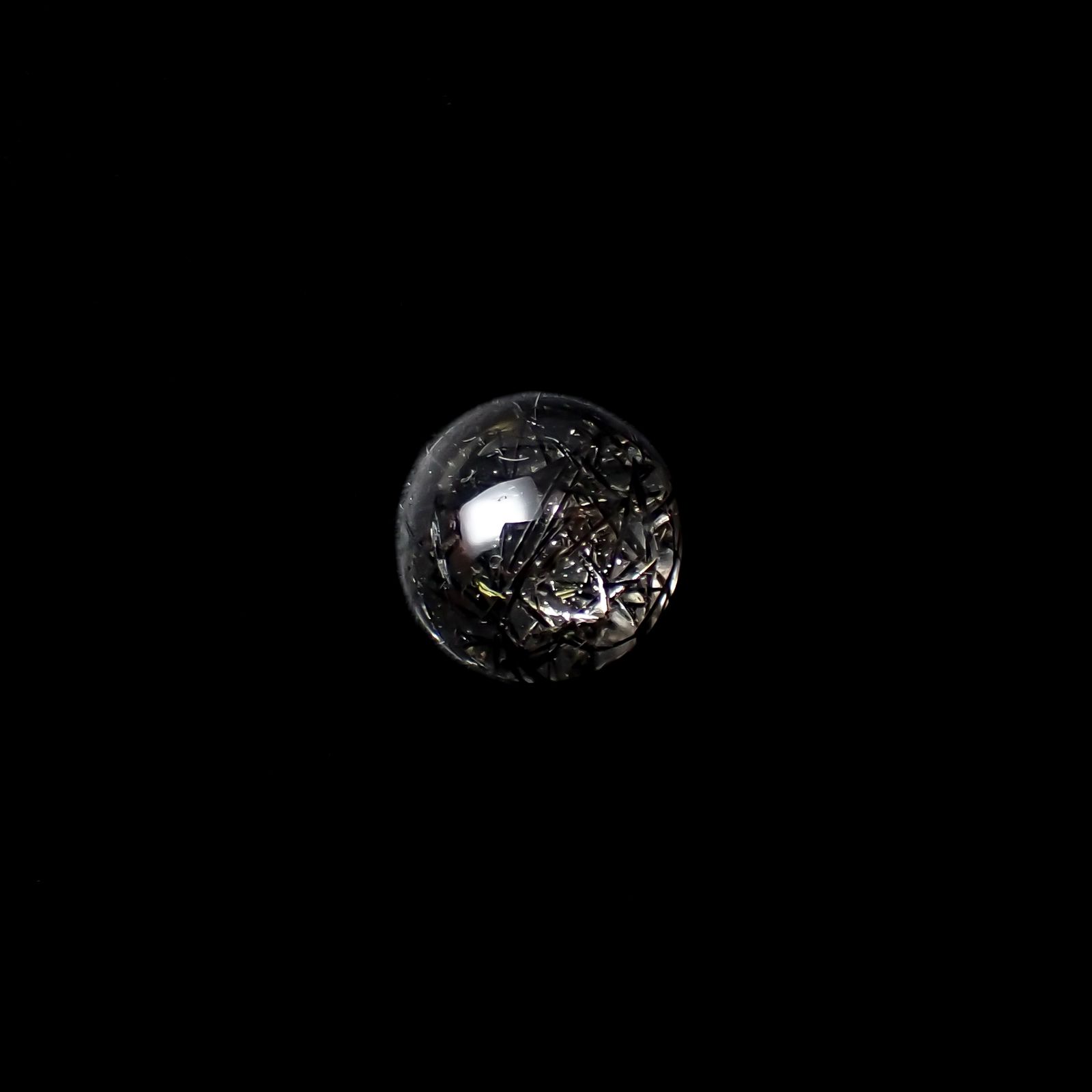 ブラックトルマリンインクォーツ ブラジル産 3.81ct[240427053]10x10mm前後