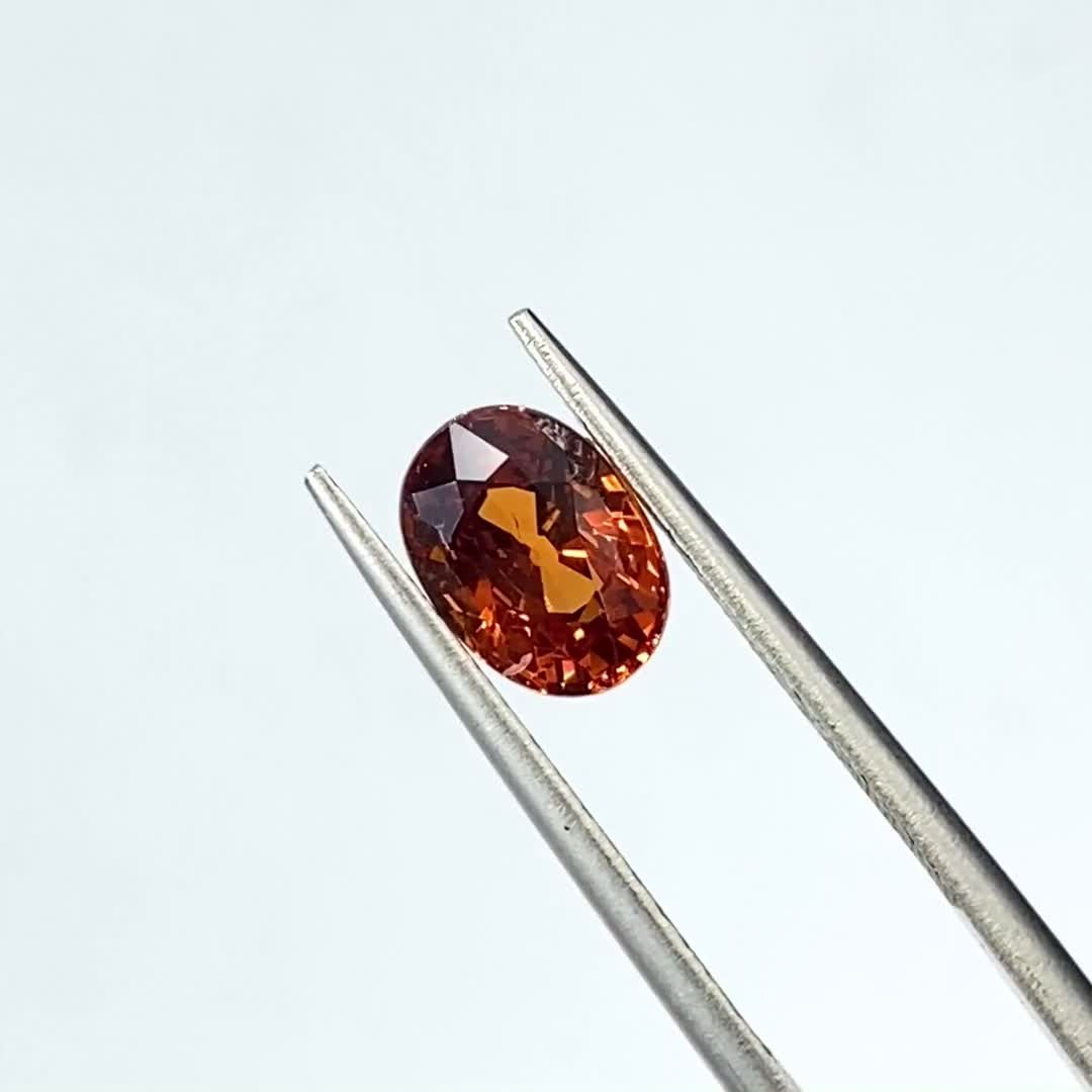 お取置き　レア　スペサルティンガーネットインシトリン　82g 天然石 天然スペサルティンガーネット 2.66ct 【レッドスペサ】 置物