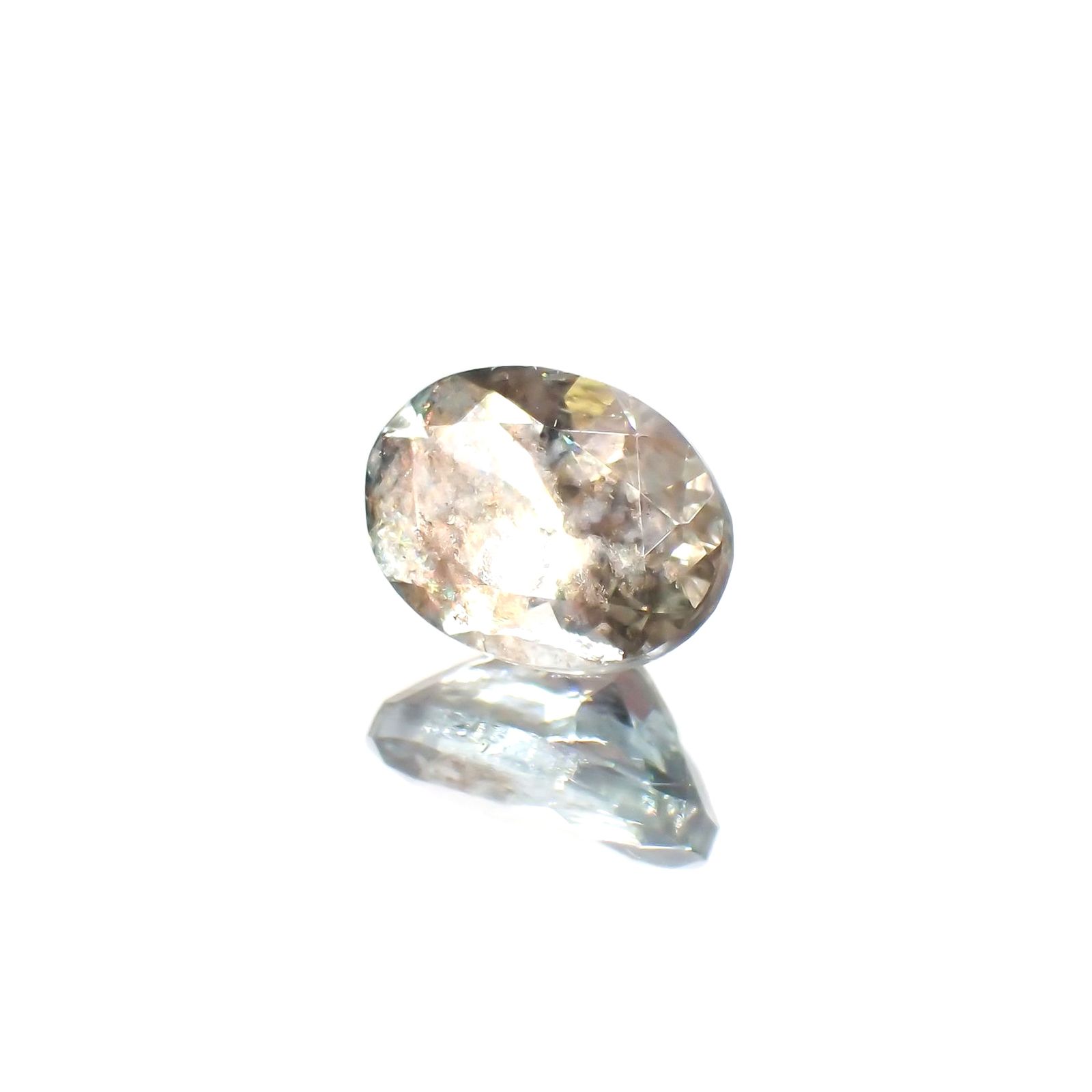 アベンチュリンアクアマリン ナイジェリア産 1.23ct / 8.1x6.1mm前後 [260114437]