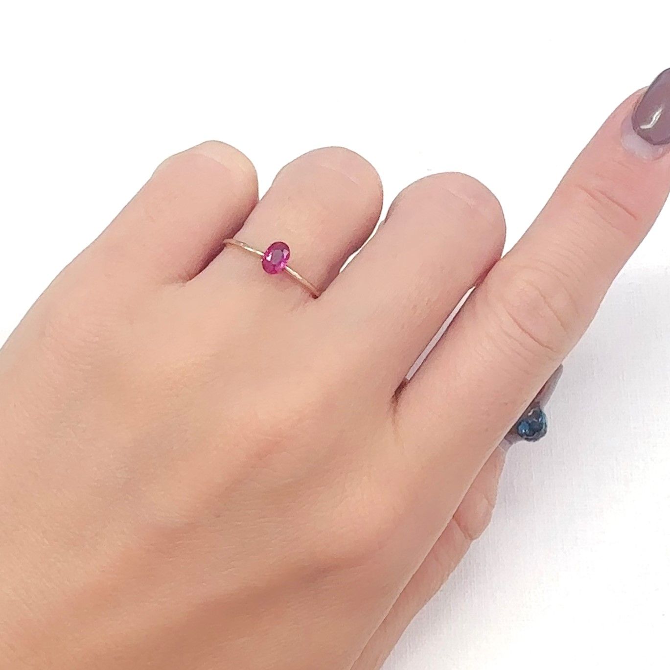 ルビー 非加熱 ビルマ産 0.35ct[240628046]5.2x3.4mm前後
