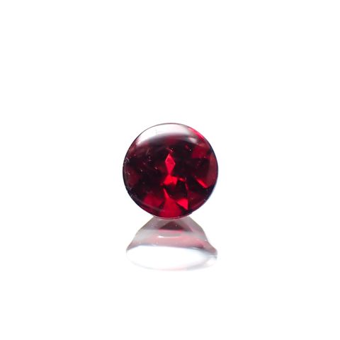 ◇バフカット◇クロムパイロープガーネット アメリカ・アリゾナ州産 0.42ct[231224541]4.5x4.4mm前後