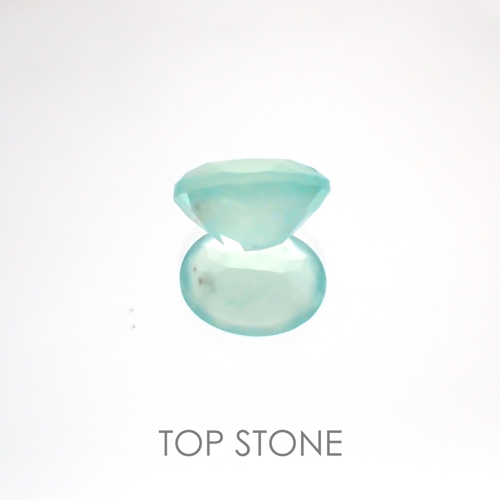 アクアプレーズ(宝石名ブルー グリーン・カルセドニー) 南アフリカ産 1.30ct 識別済[20118313]8.2×6.3mm前後