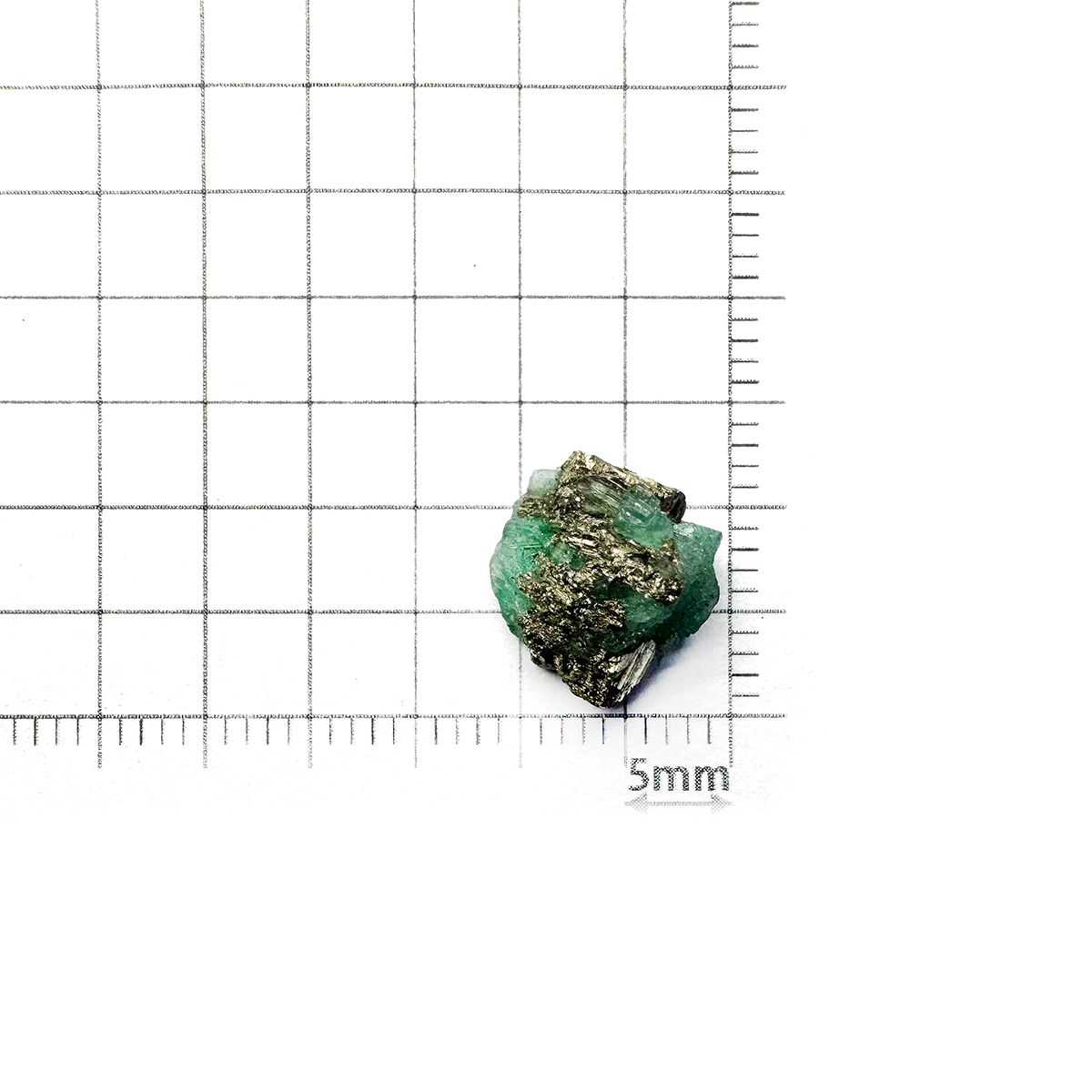 エメラルド 原石 コロンビア産 4.30ct[240427240]11.2x10.3mm前後