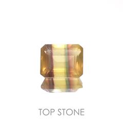 バイカラーフローライト ブラジル産 2.94ct[221119125]9x7.2mm前後