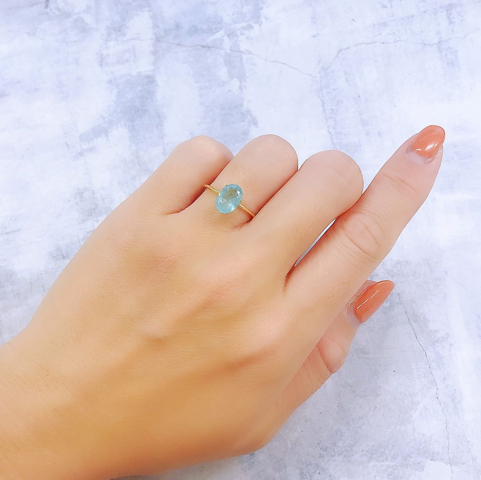 ユークレース(宝石名ブルー・ユークレース)コロンビア産 1.576ct ソ付(彩珠)[221018851]9x6.5mm前後